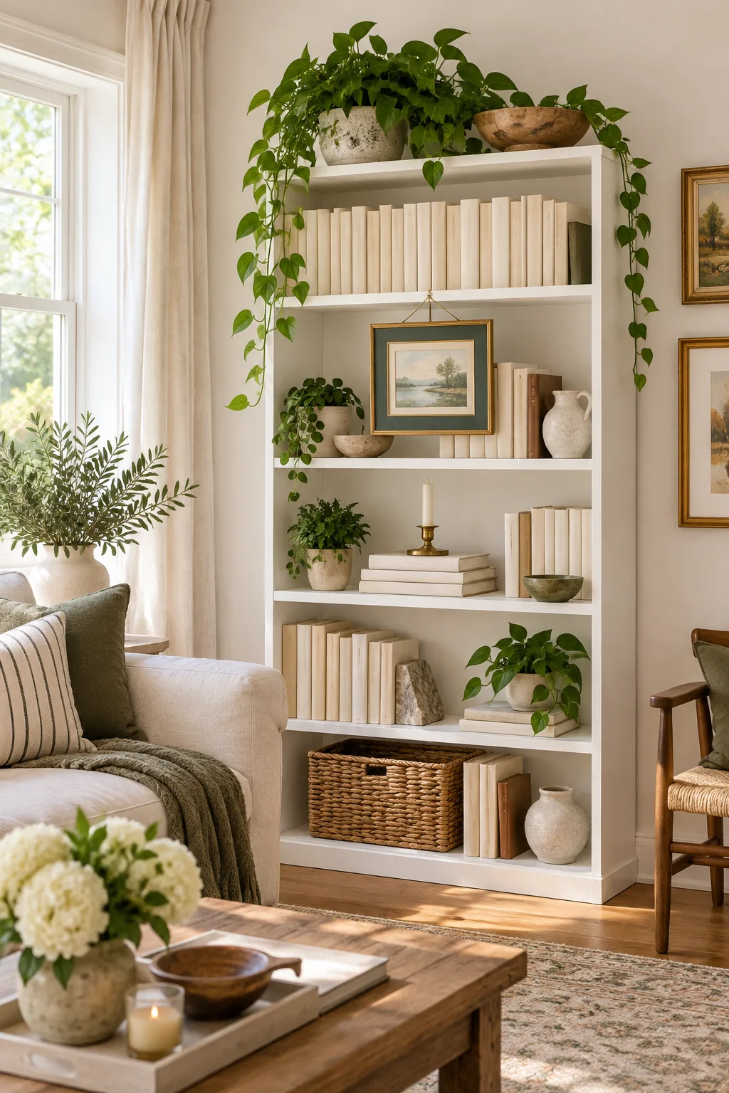 Three cream-colored books stacked horizontally and topped with a small brass candle holder.