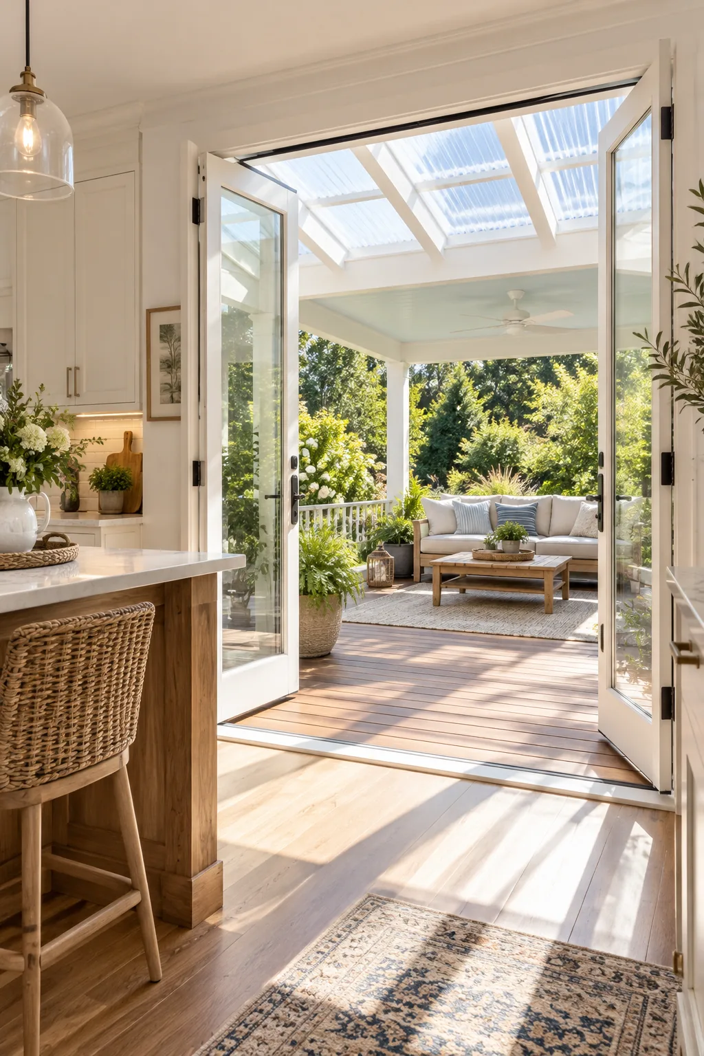 Covered Deck Roof Upgrade: Keep Your Kitchen Bright & Sunny