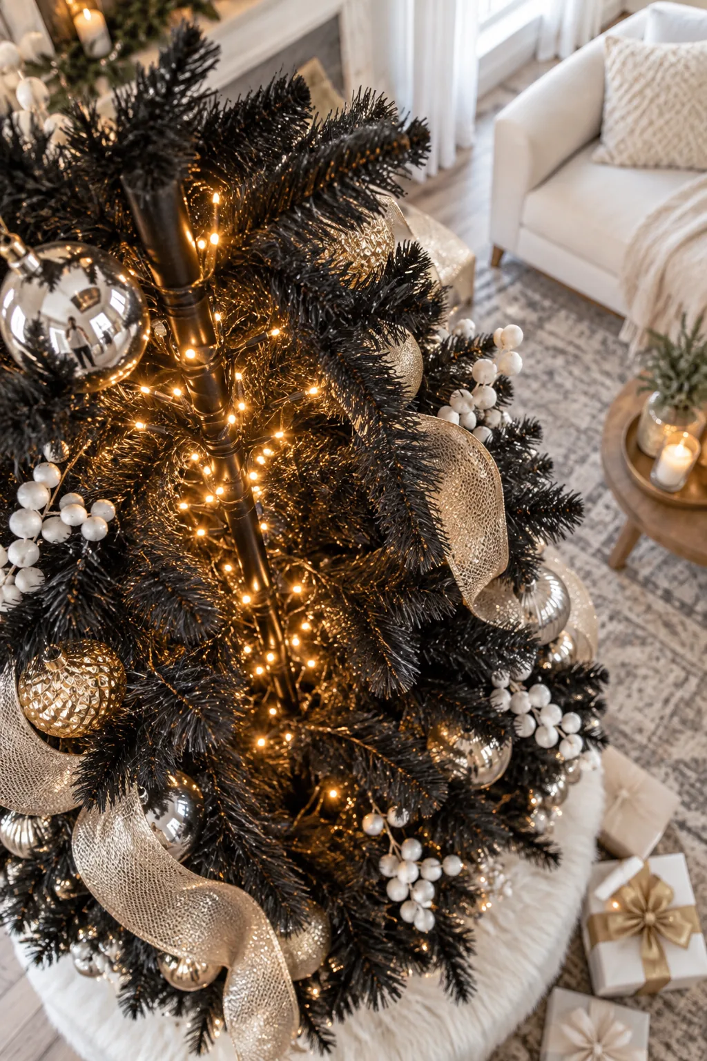 How to Decorate a Black Christmas Tree: High-Contrast Guide