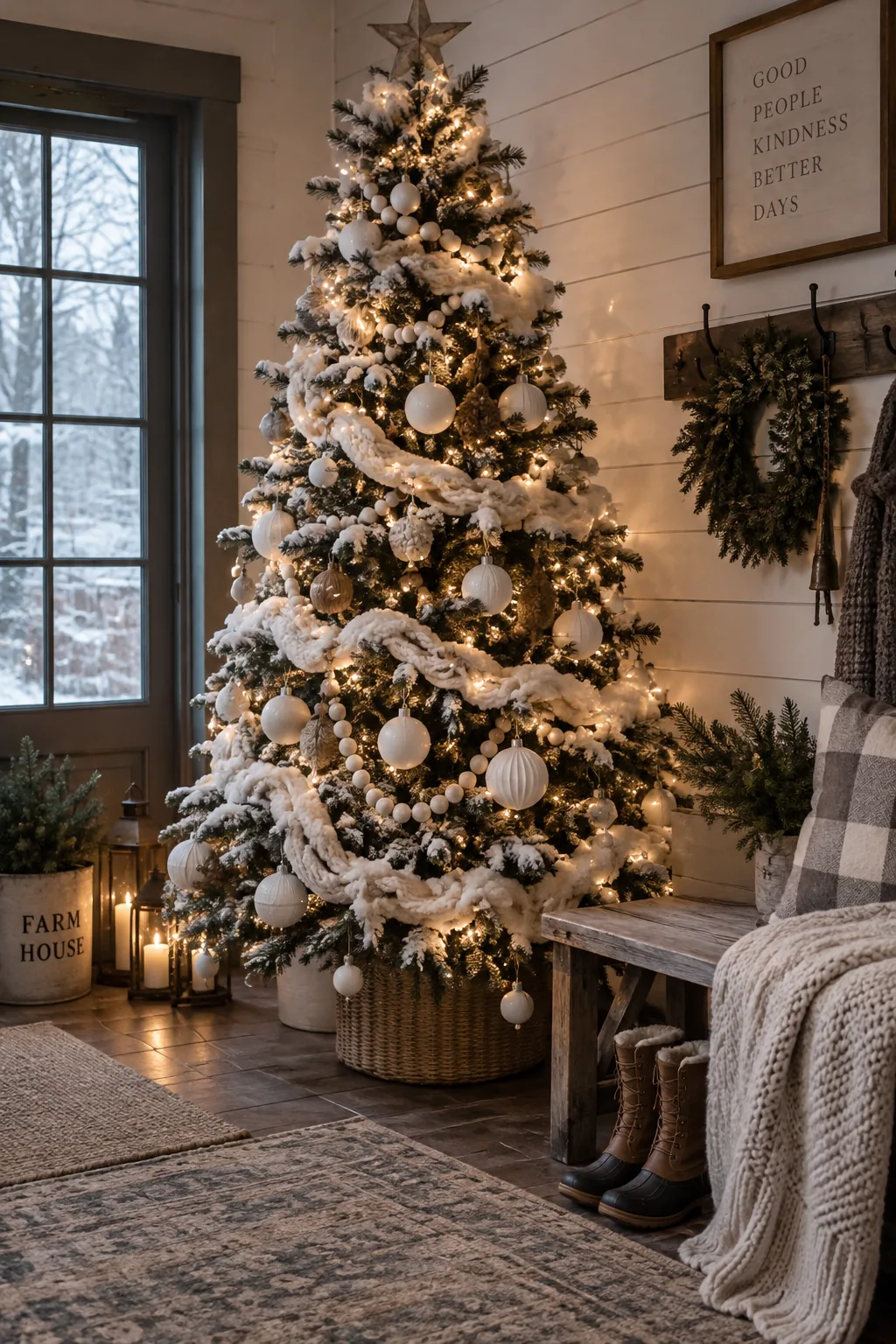 13+ Cozy Farmhouse Christmas Tree Ideas for Your Home