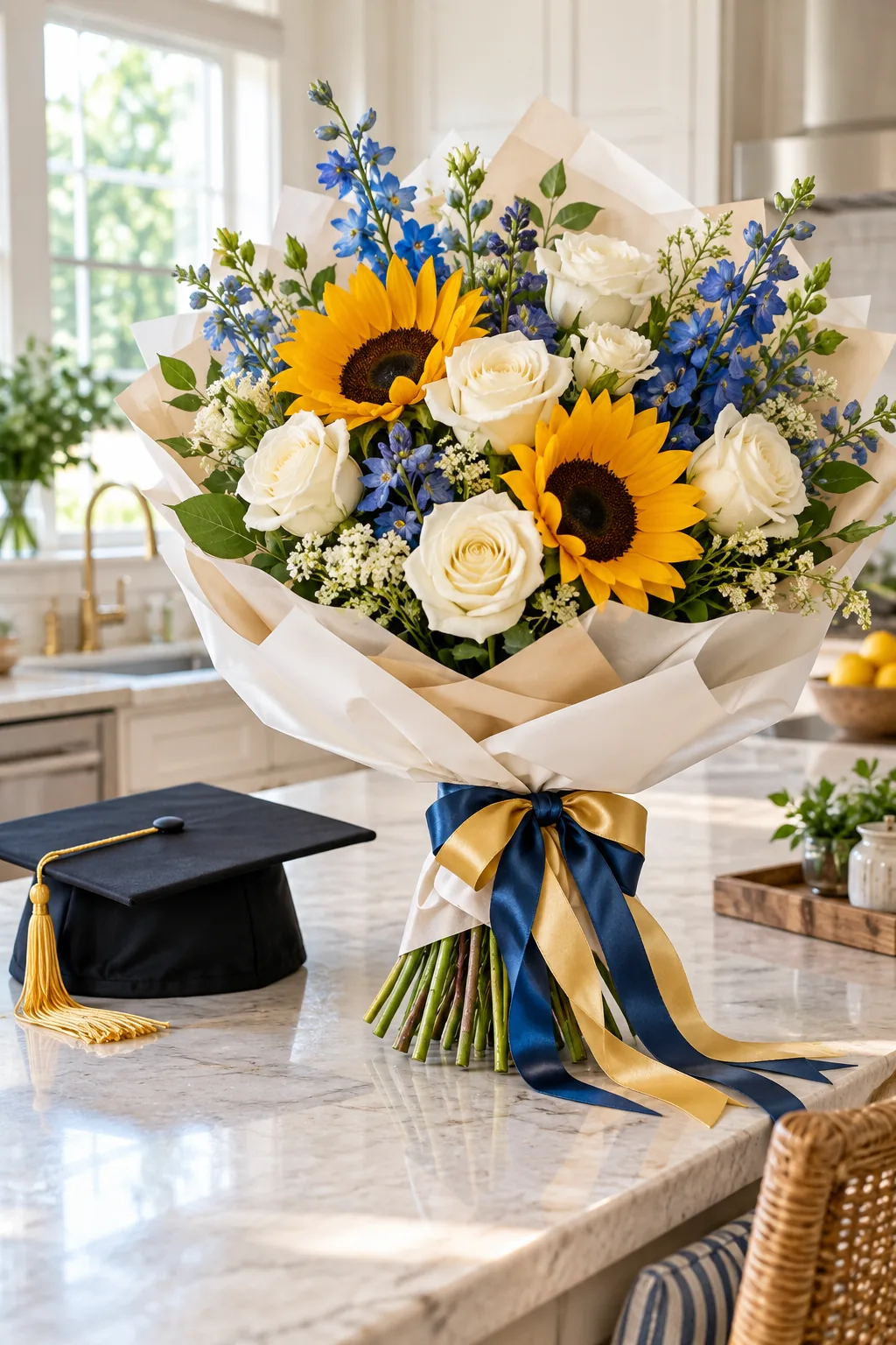How to Wrap a Graduation Bouquet: Grocery Flowers to Luxury - Soft ...