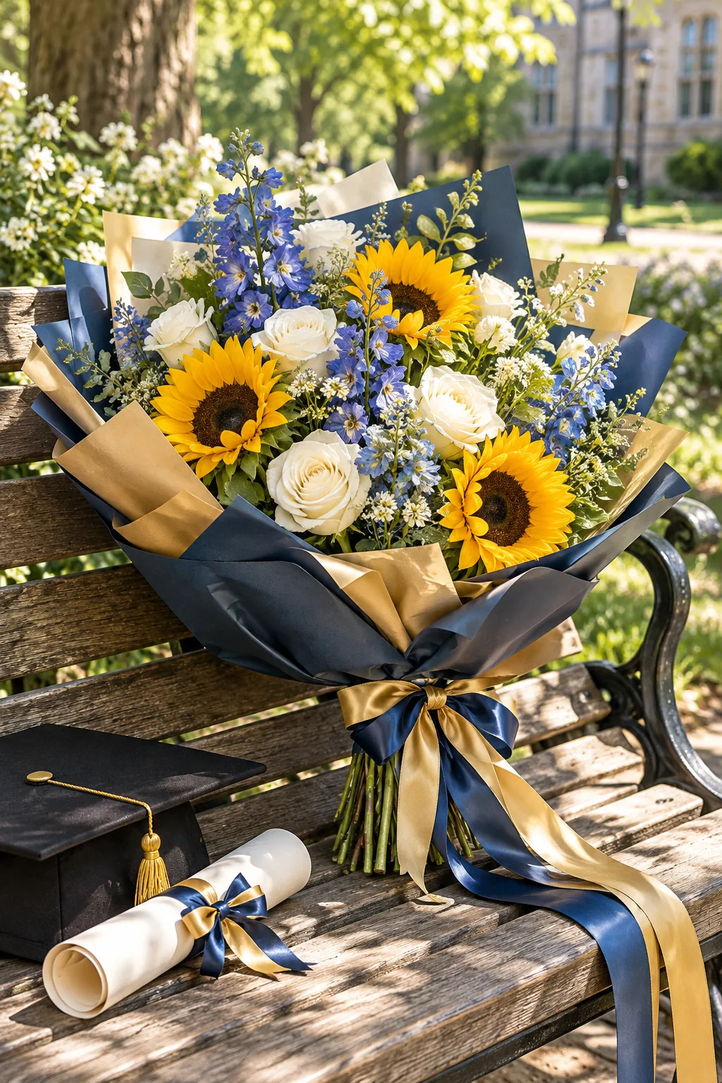 How to Wrap a Graduation Bouquet: Grocery Flowers to Luxury - Soft ...