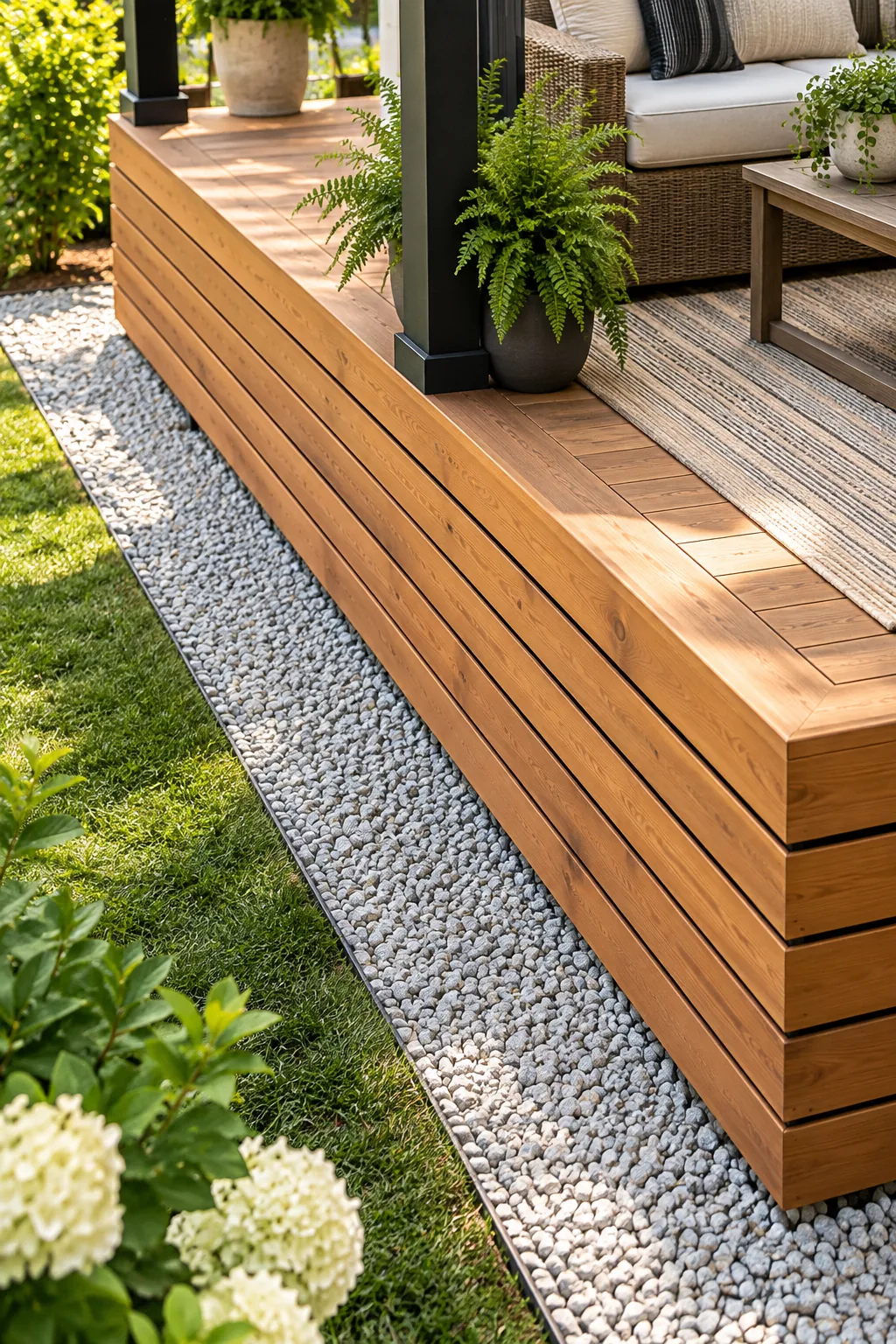 Modern Horizontal Deck Skirting: Board-Count & Gap Chart