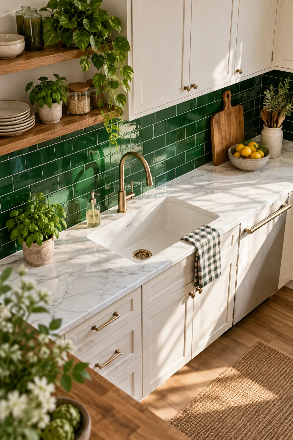 DIY Budget Kitchen Backsplash: Tile over Tile & Shopping List