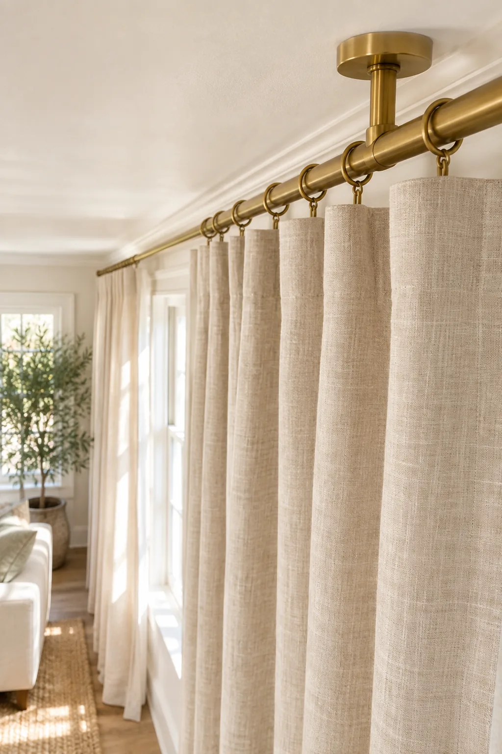 Living Room Curtain Math for 8-Foot Ceilings