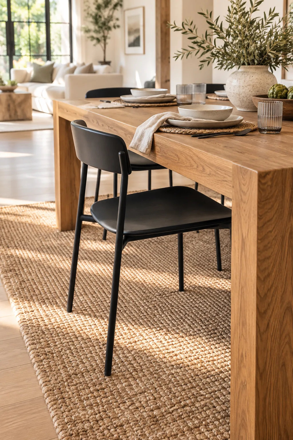 Modern Open-Plan Dining Room: Layout & Measurement Guide