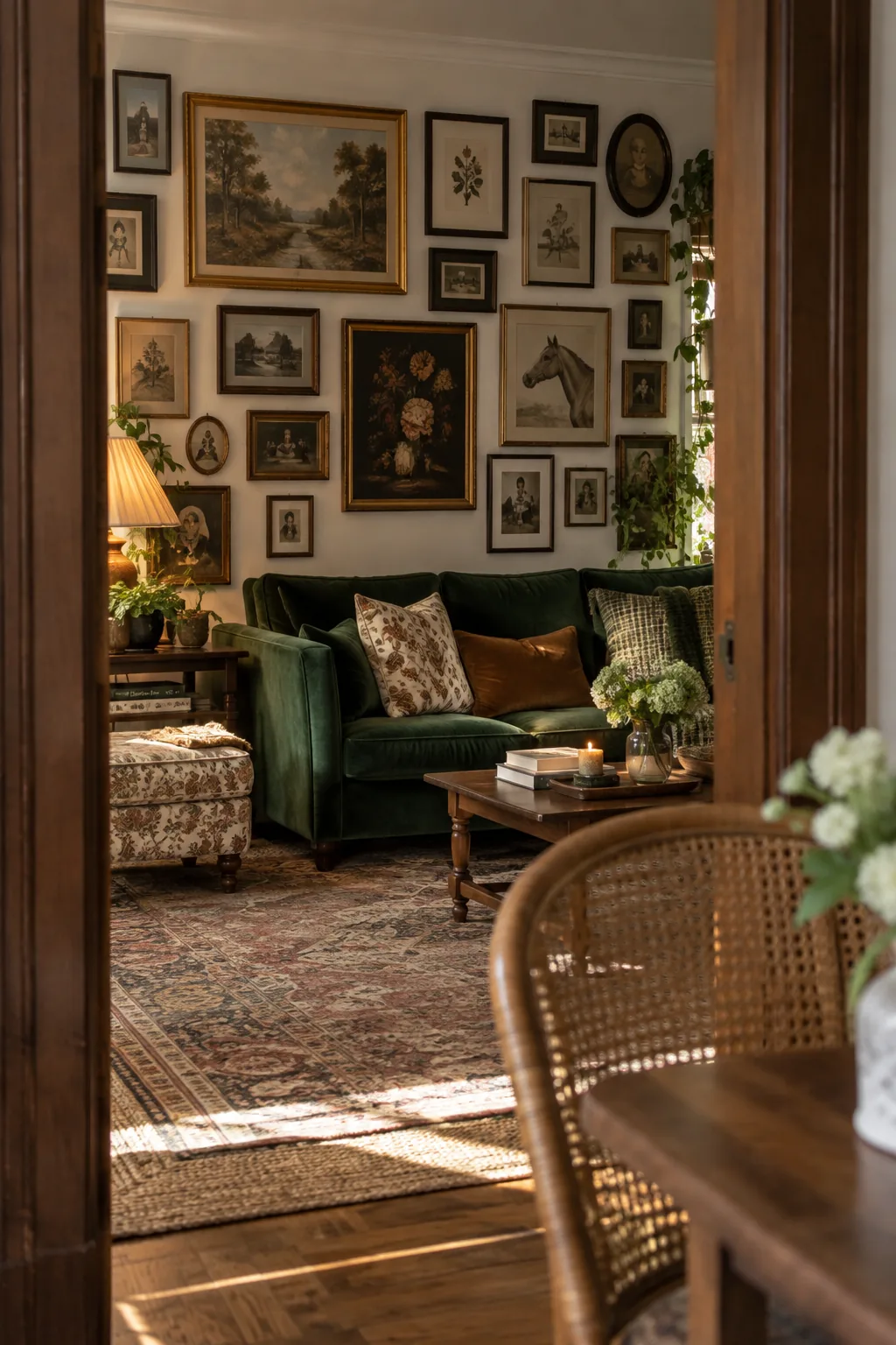 Eclectic mix of vintage and modern frames