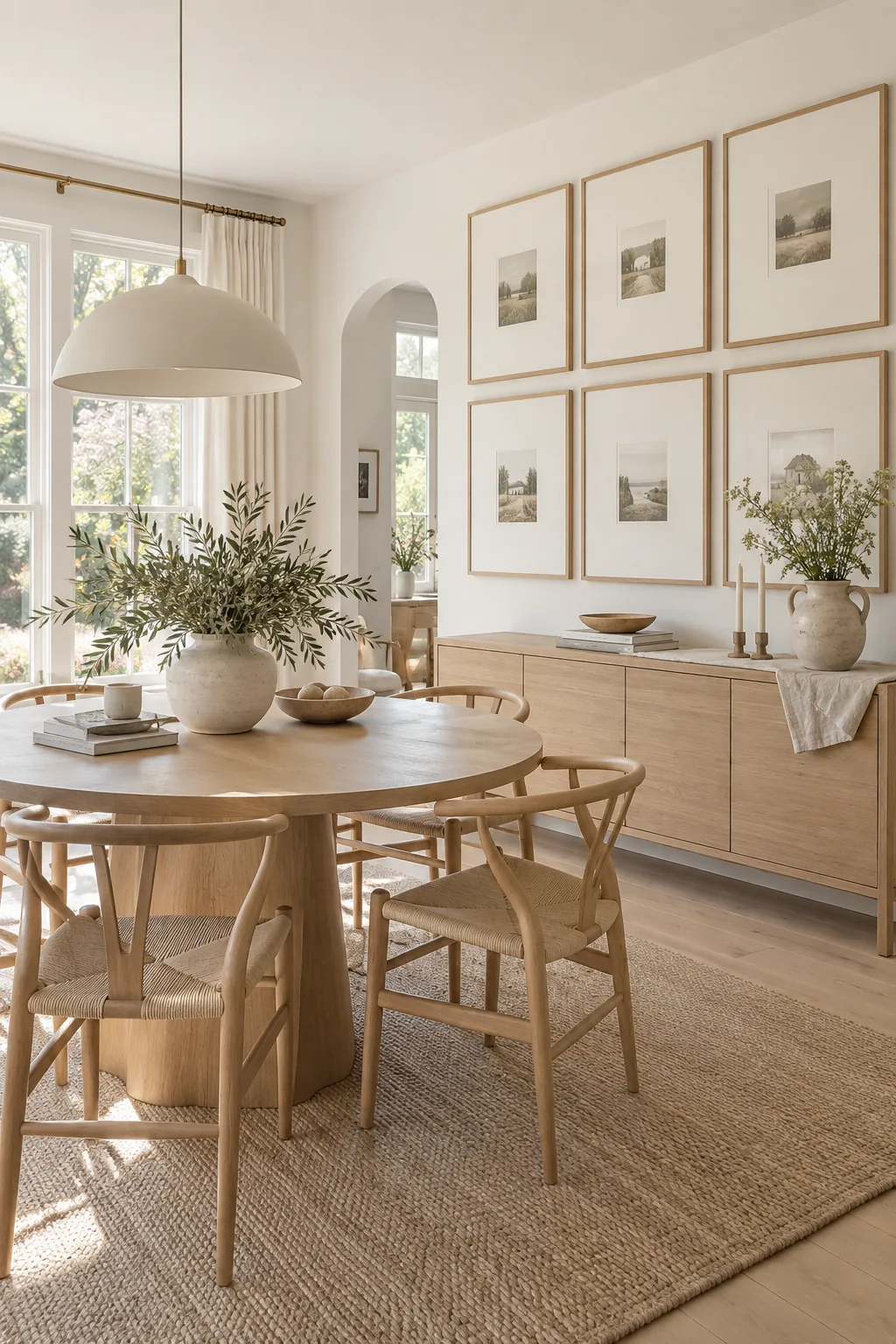 Small photos in frames with oversized white mats
