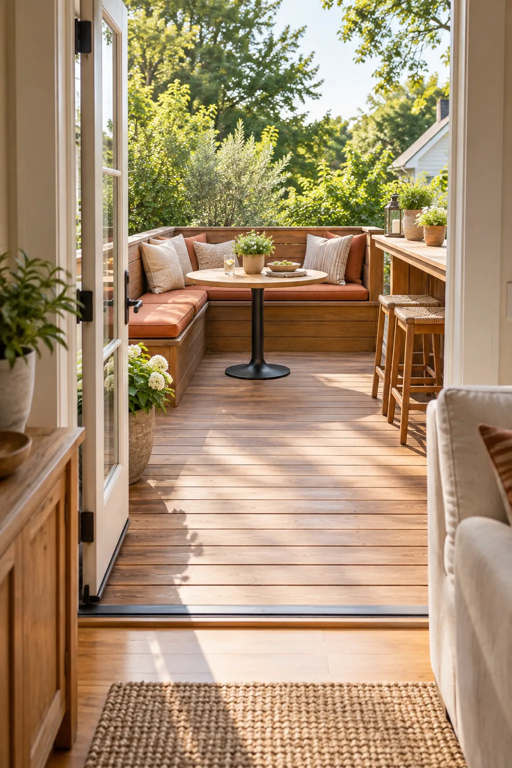 Small Deck Seating: The 10x10 Bench Layout & Size Sheet