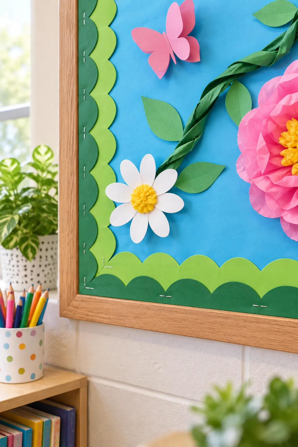 3D Spring Bulletin Board Ideas: Free Template & Layout Map