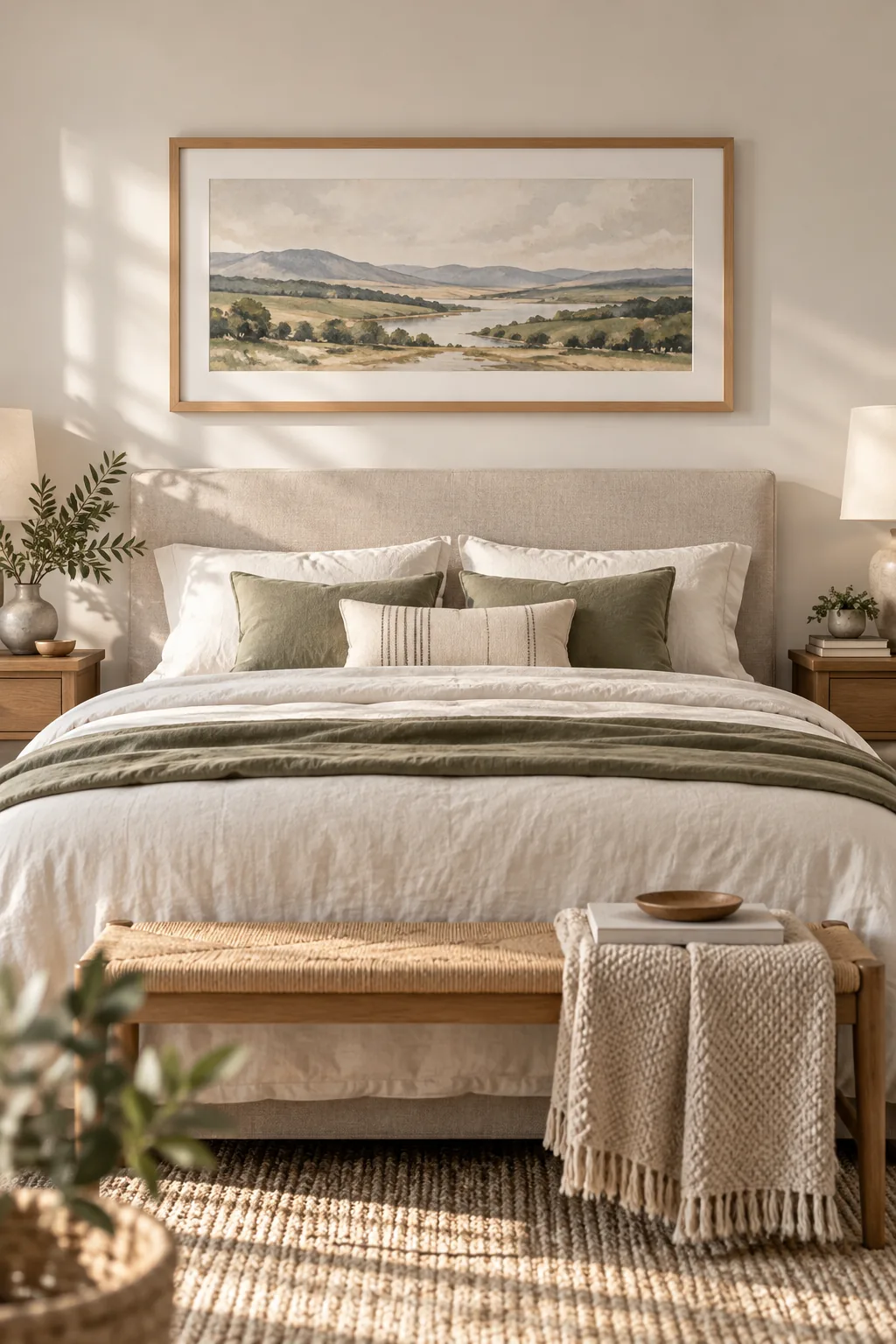 Bedroom Wall Art Spacing & the Bed-Size Scaling Chart