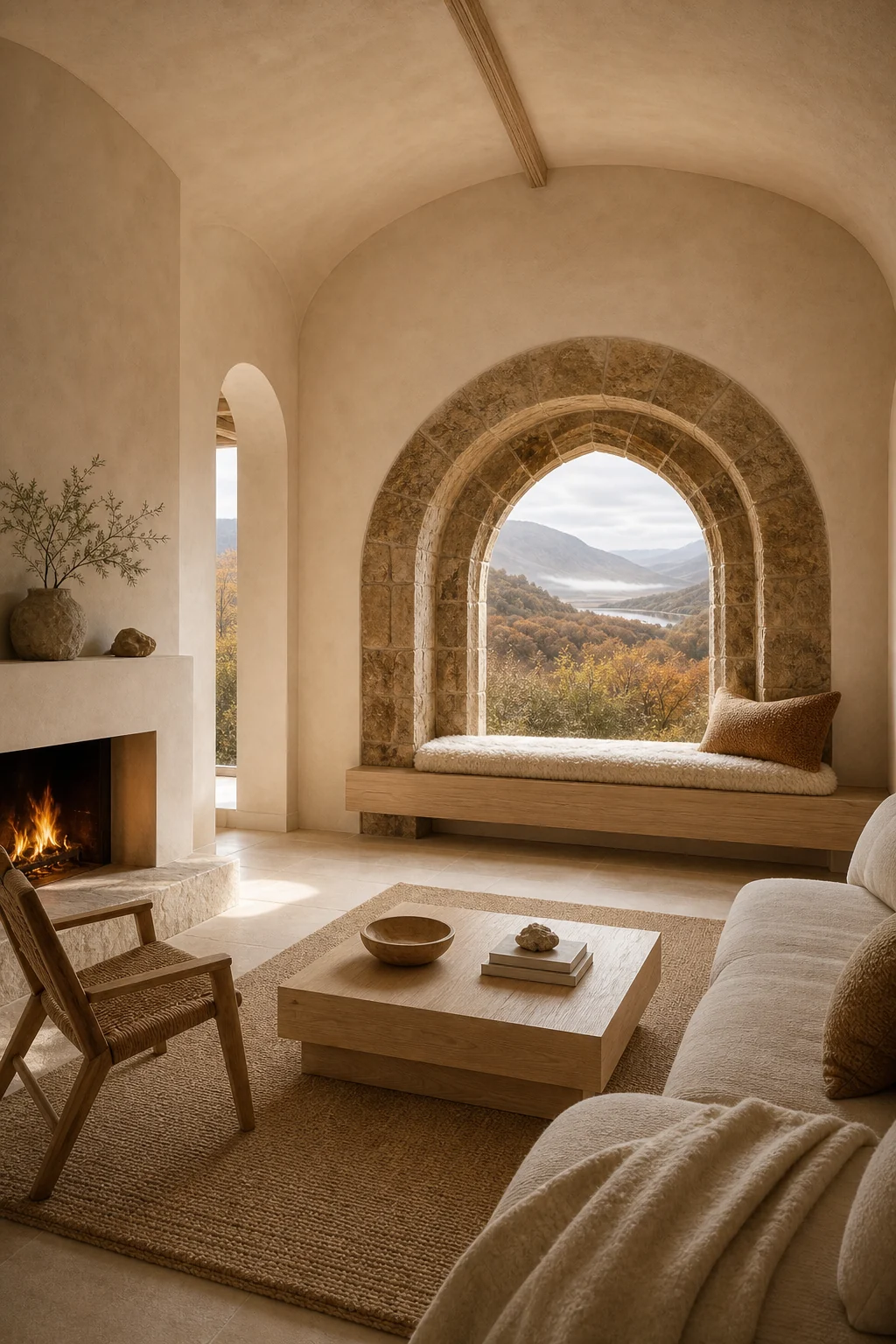 Generous wide room view showing the reading nook and uncluttered surroundings