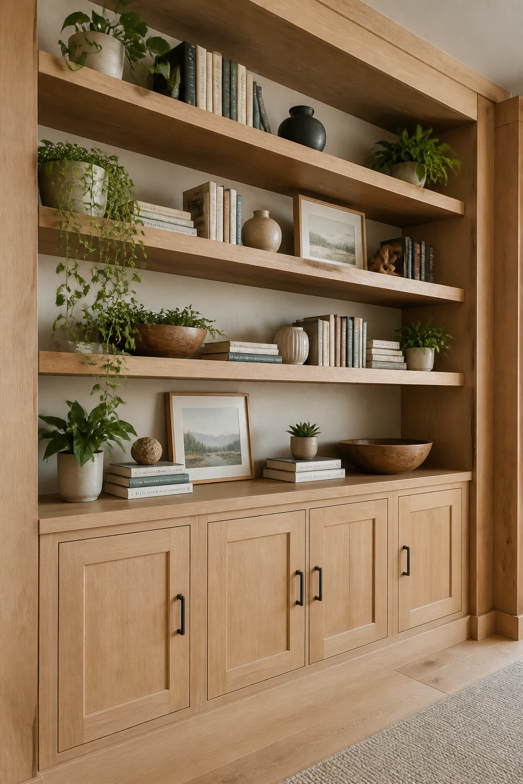 Maximizing Built-In Bookshelves