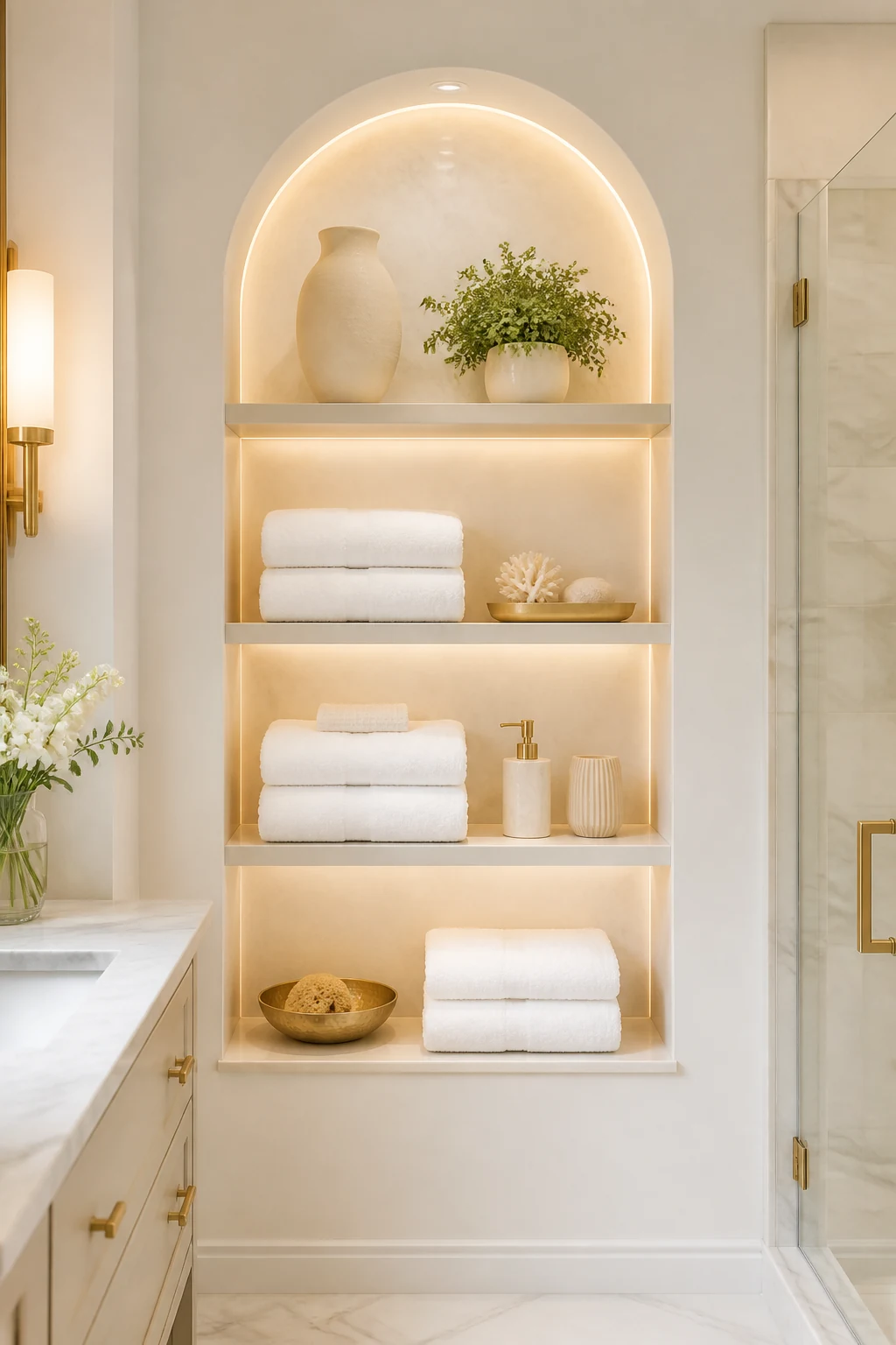 Elevating Storage with Recessed Shelving