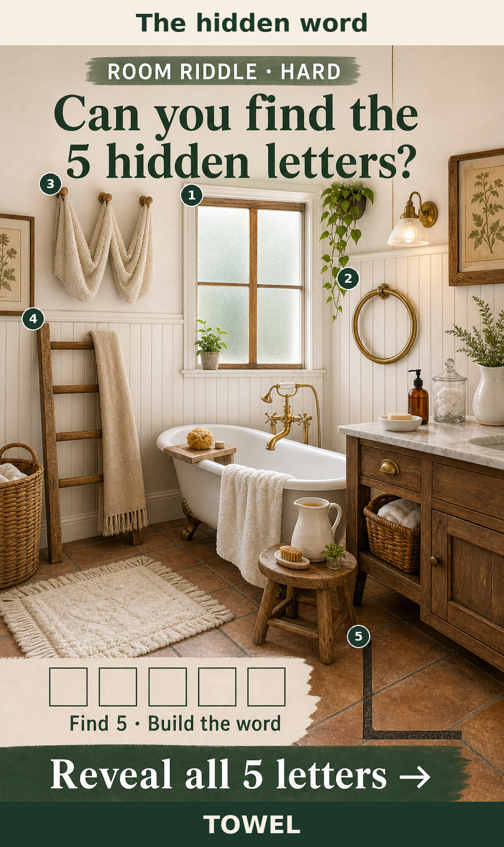 W, L, O, T, E forming TOWEL