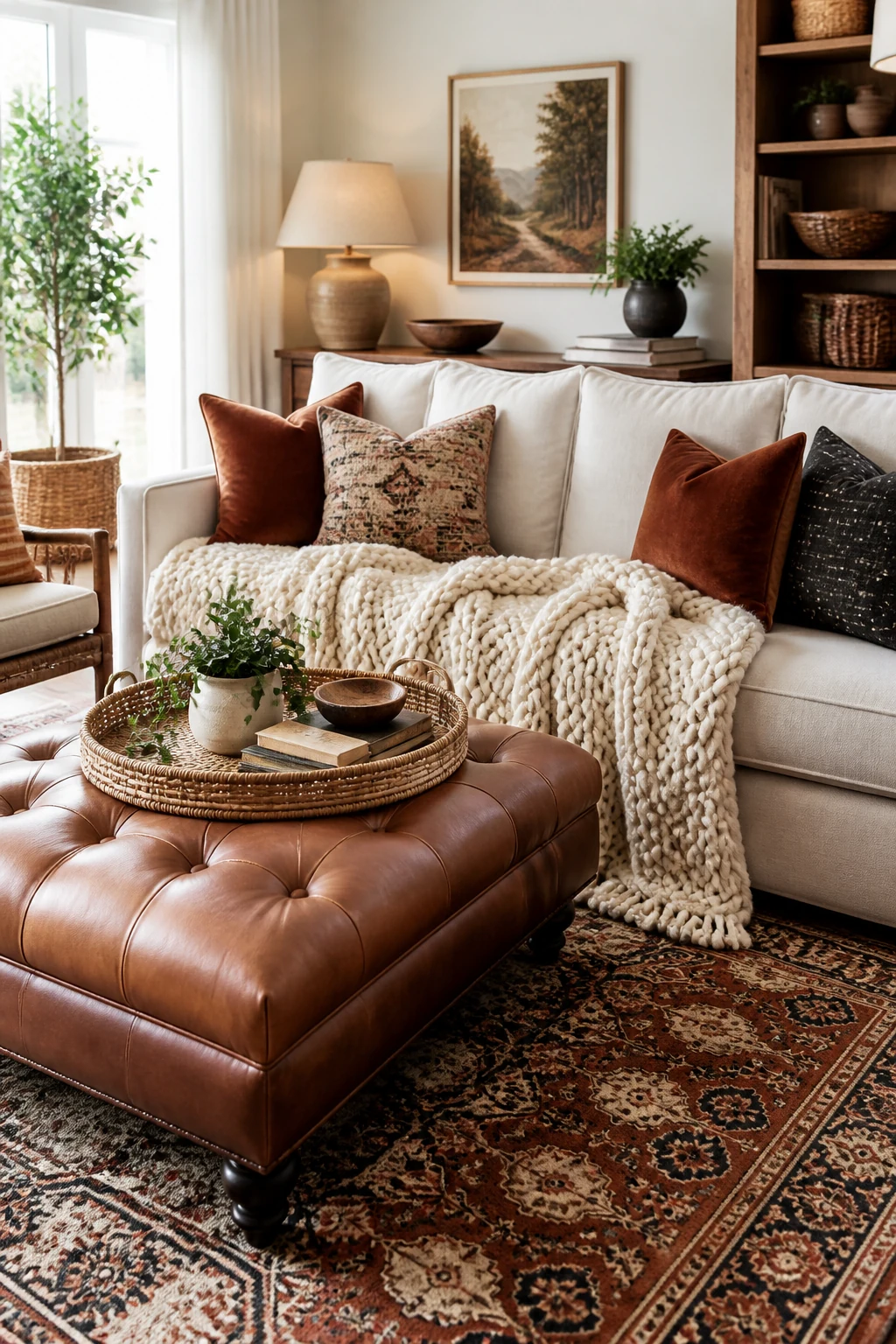 Layering Warmth in the Living Zone