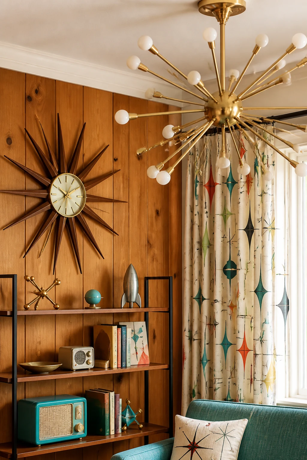 1950s atomic age optimism in lighting and textiles