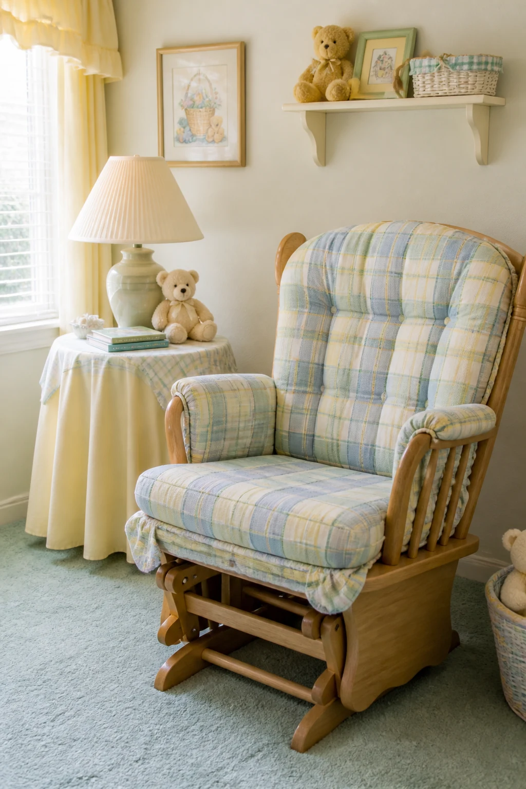 1990s Plaid Nursery Textiles