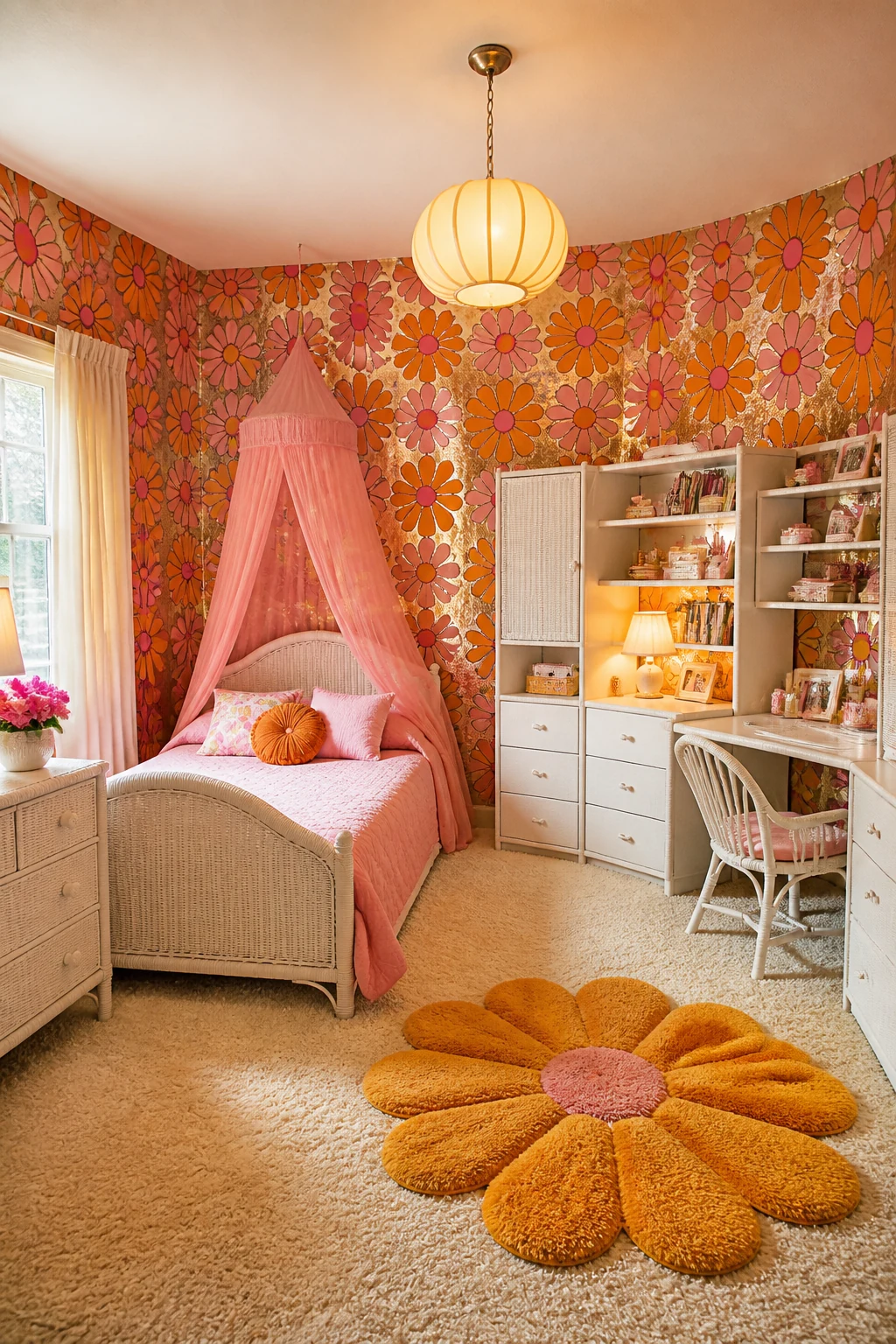 Embracing 1970s Metallic Foil Wallpaper