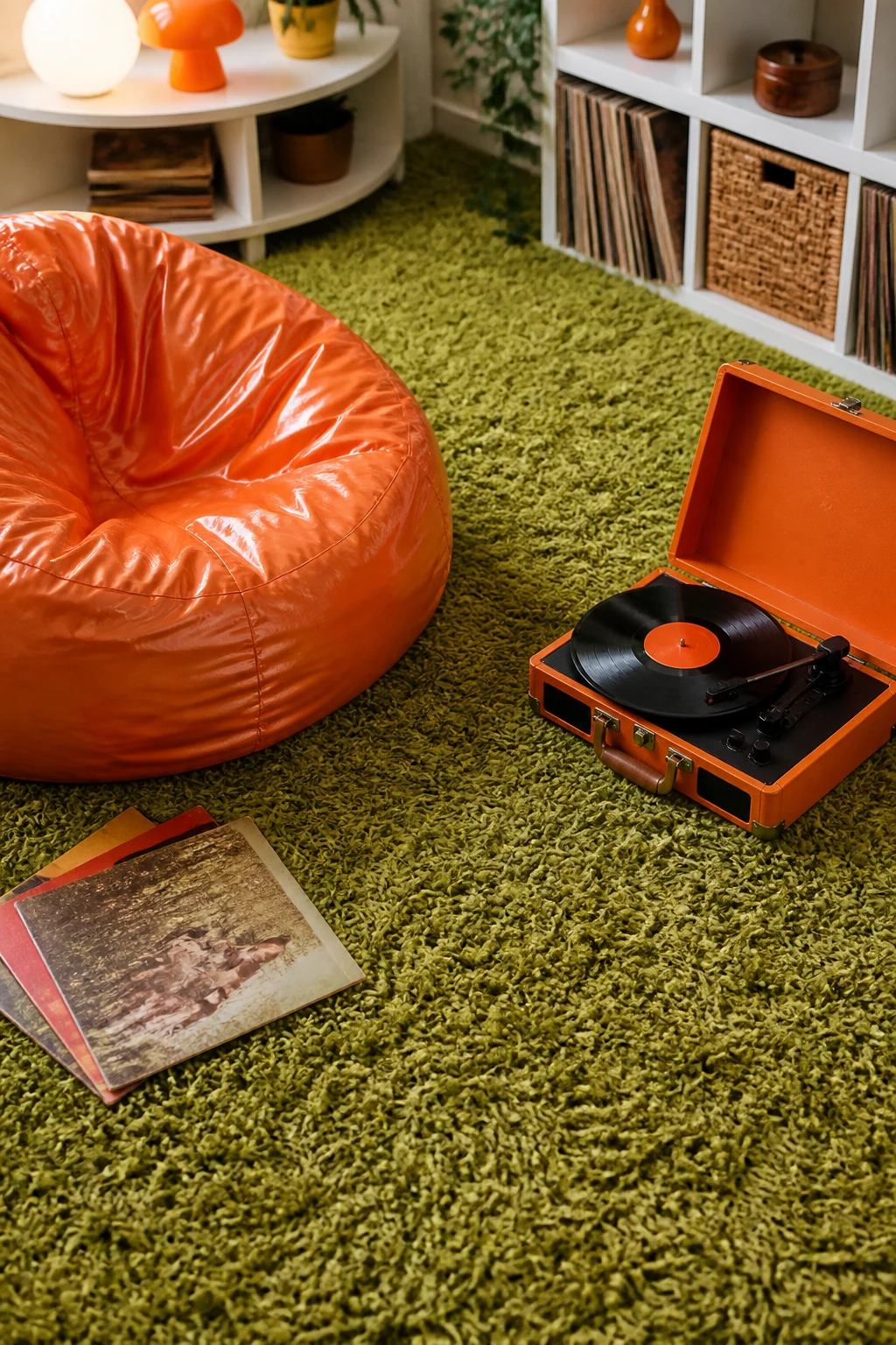 Lounging on 1970s Avocado Shag Carpets