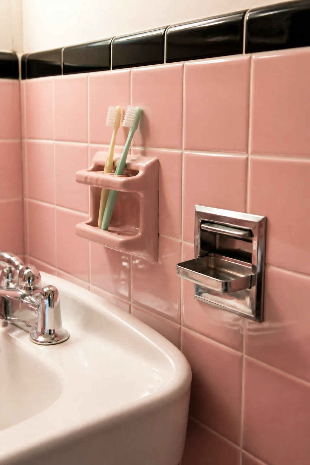Daily Life with 1950s Built-In Bathroom Fixtures