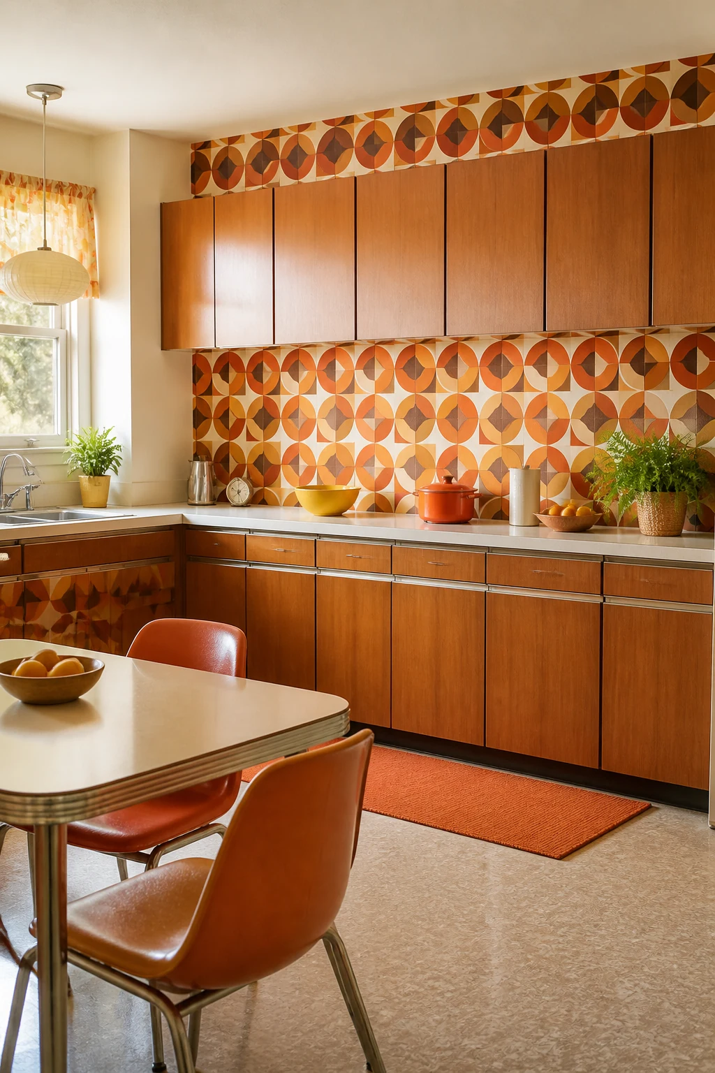 Bold 1960s Geometric Accent Walls