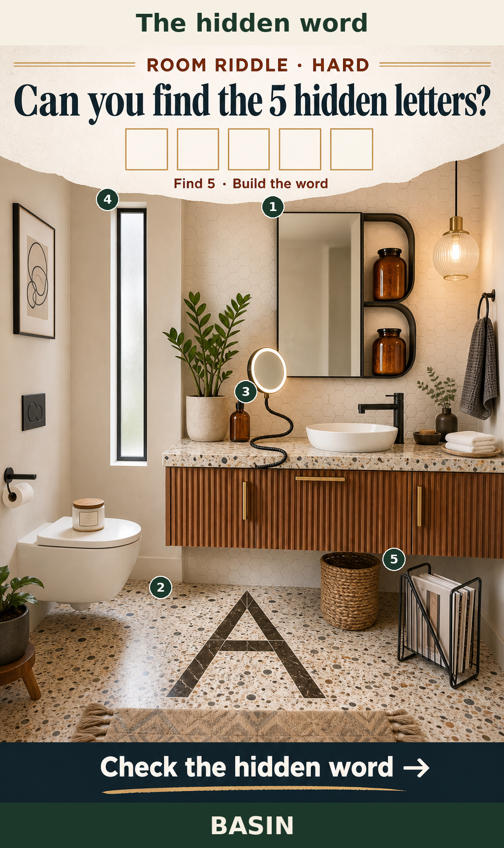 I, B, S, A, N forming BASIN