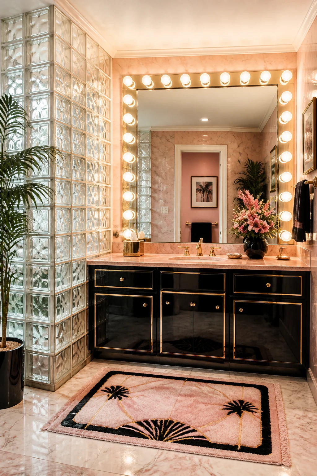 The Theatrical Glow of 1980s Bathrooms