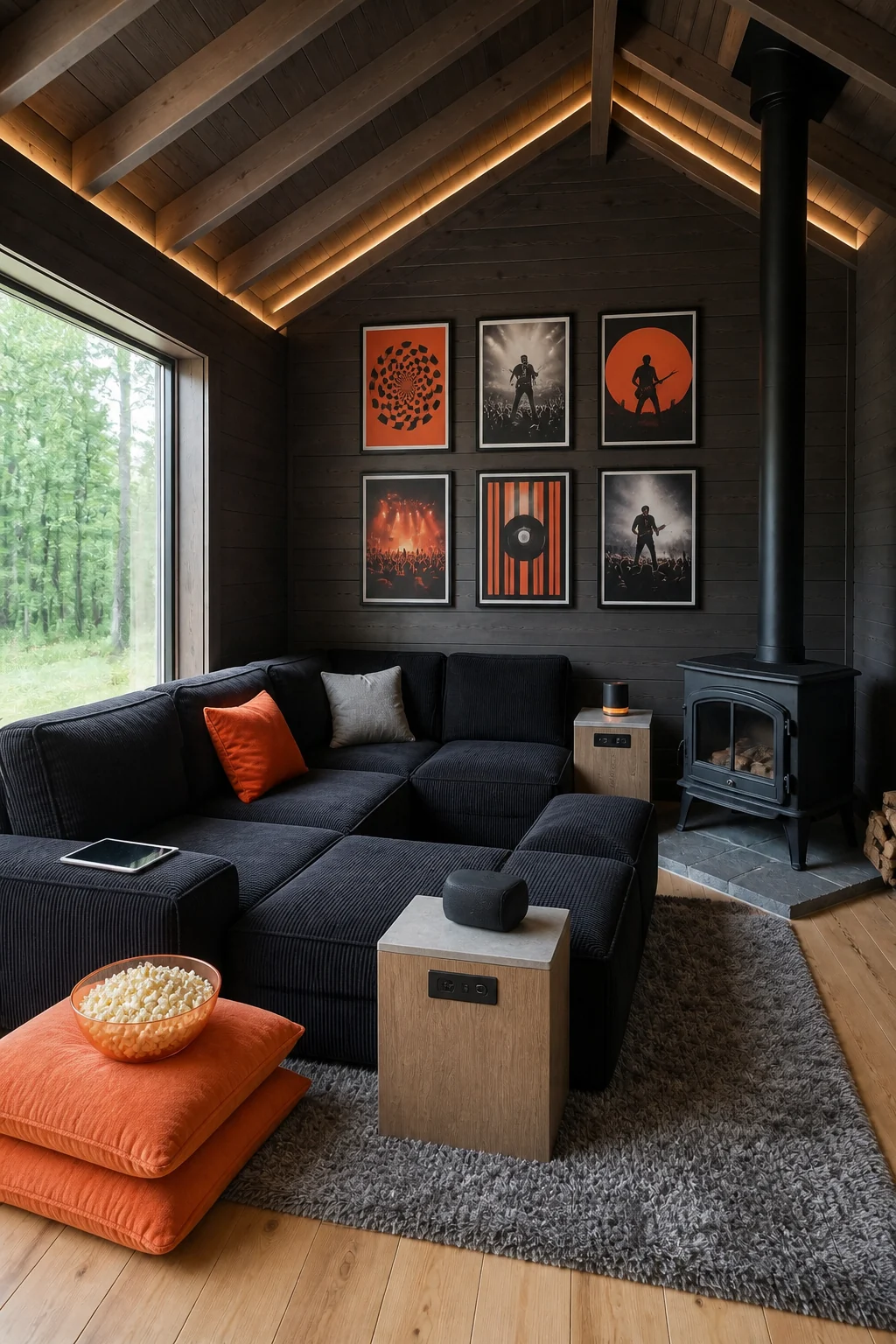 The same room styled as The Teen Hangout