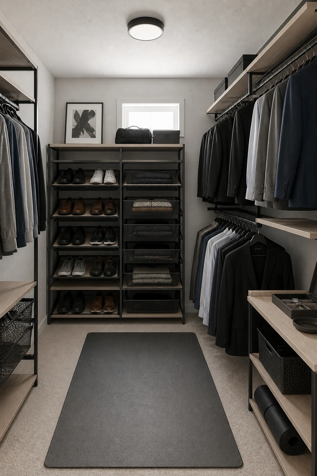 The same room styled as The Gym-to-Office