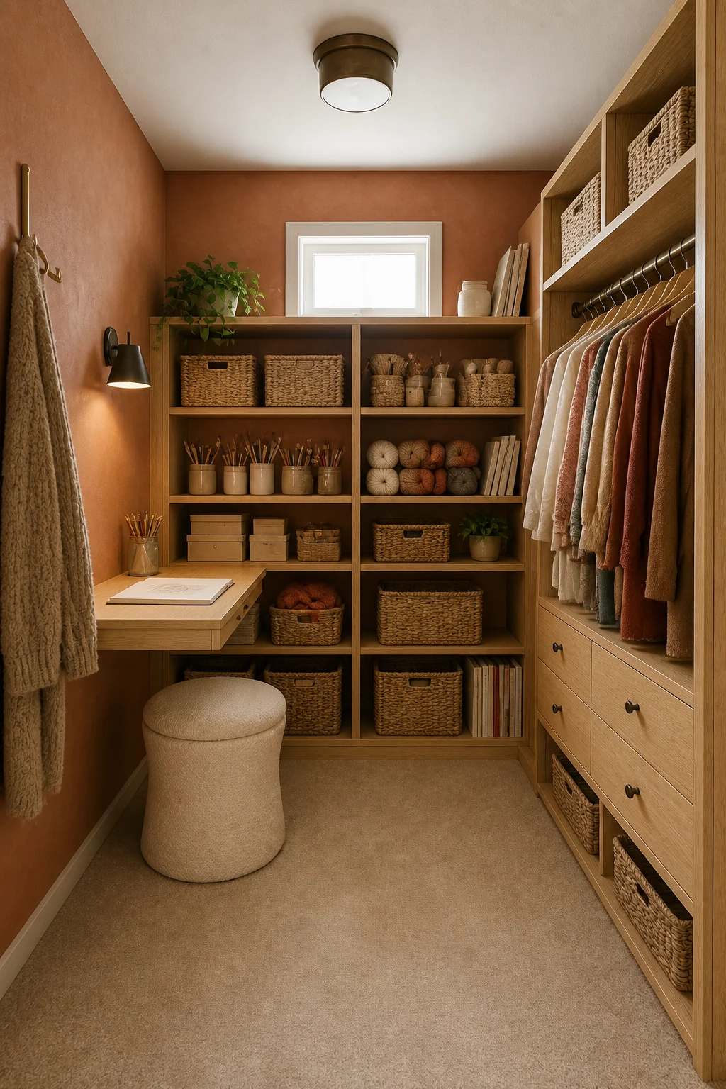 The same room styled as The Hobby Haven