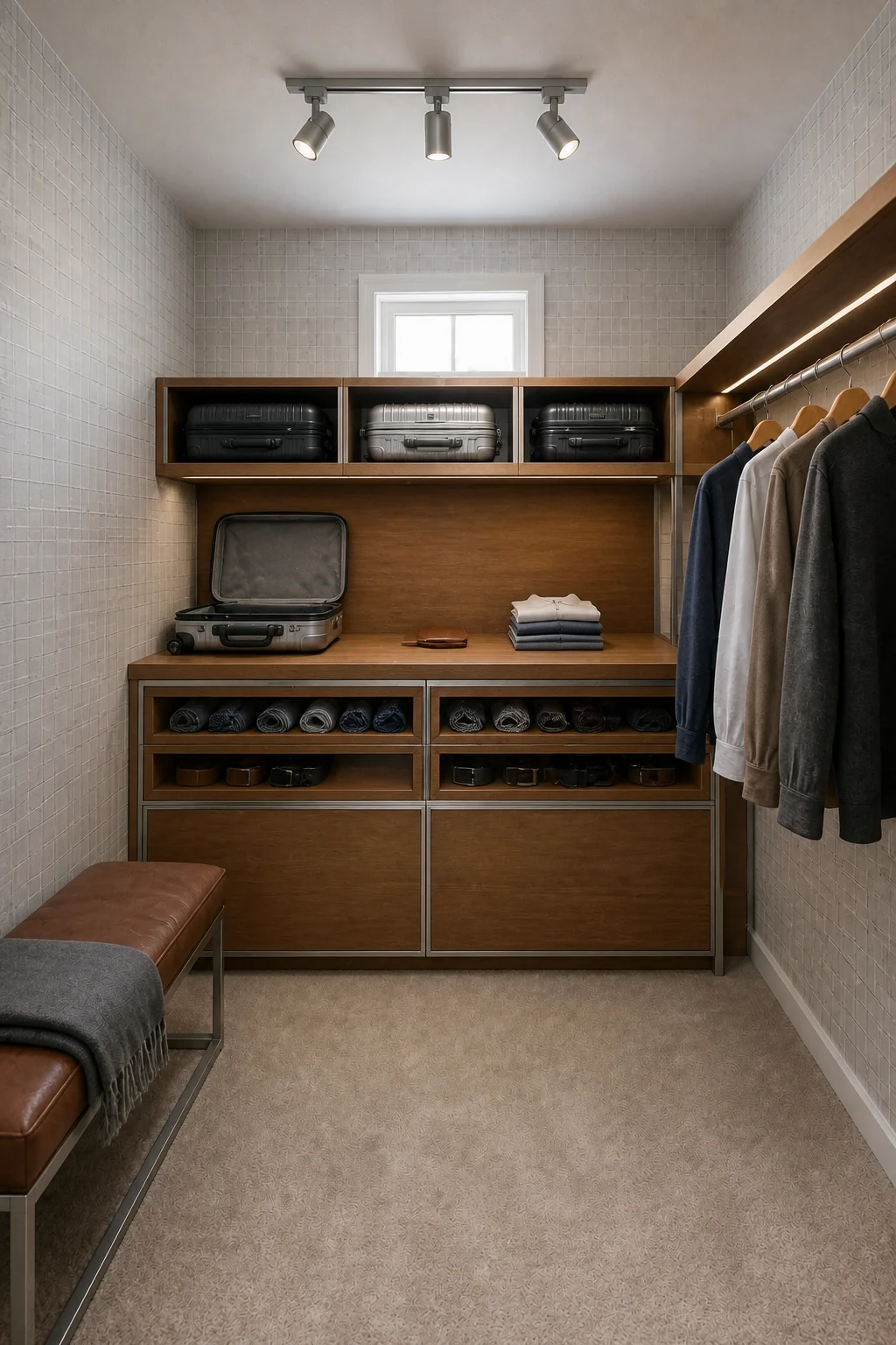 The same room styled as The Travel Hub