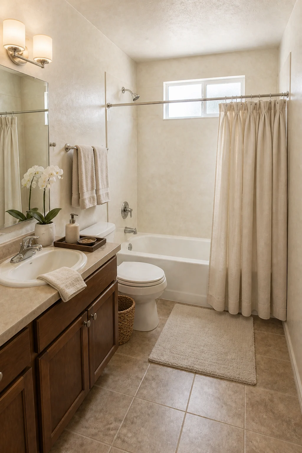 The same room styled as Empty Nesters