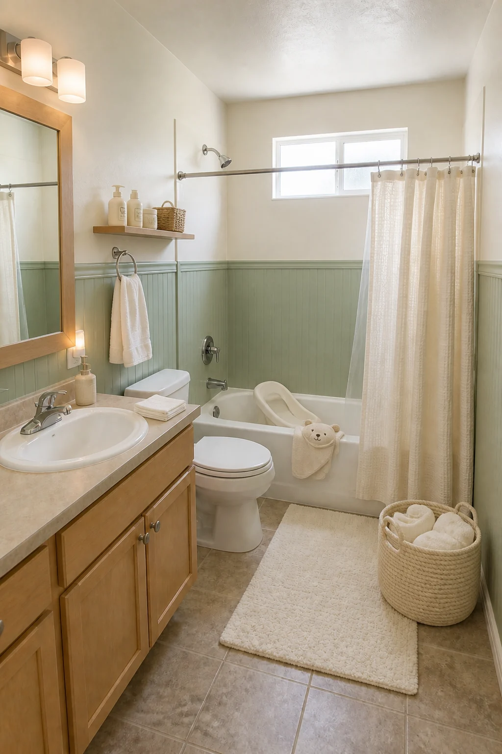 The same room styled as Nursery Prep