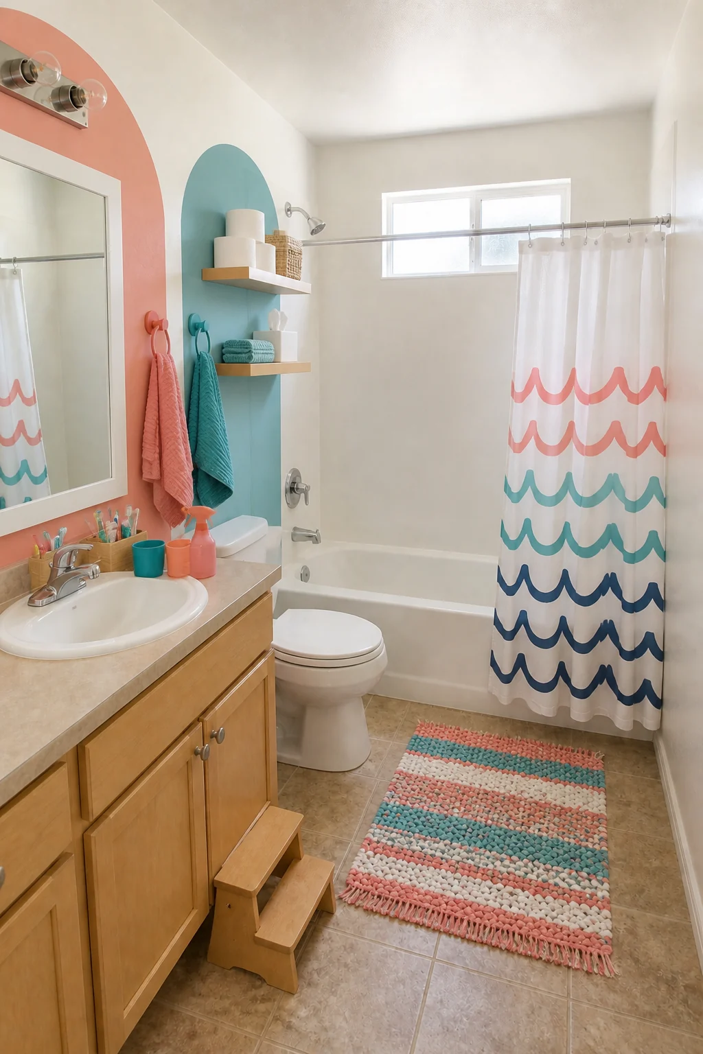The same room styled as Shared Siblings