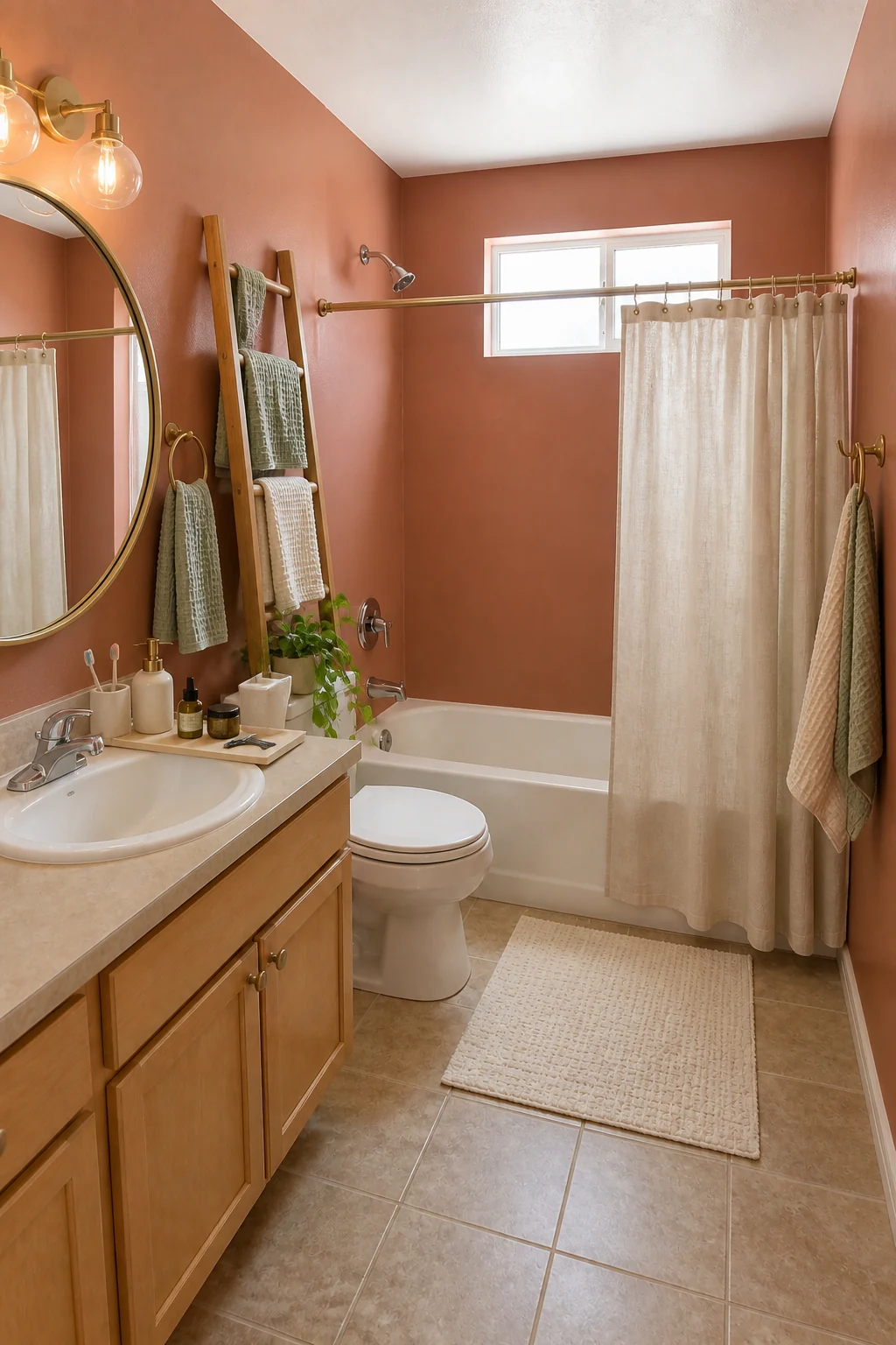 The same room styled as Newly Cohabitating