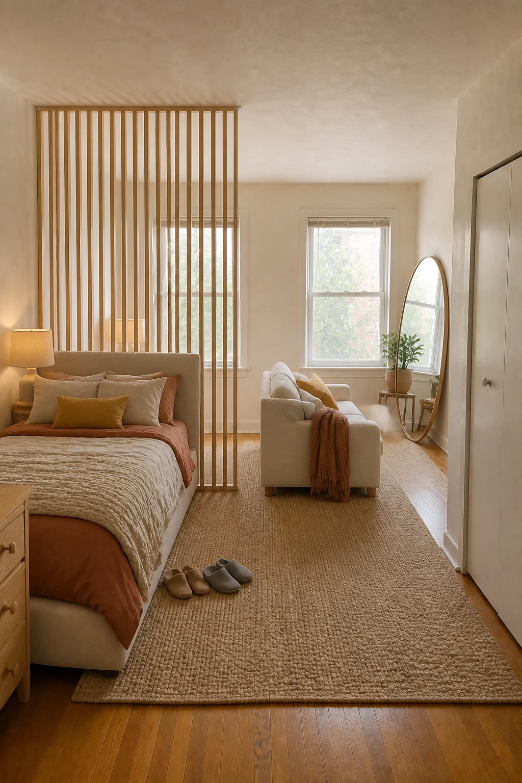 The same room styled as The Coupled-Up Start