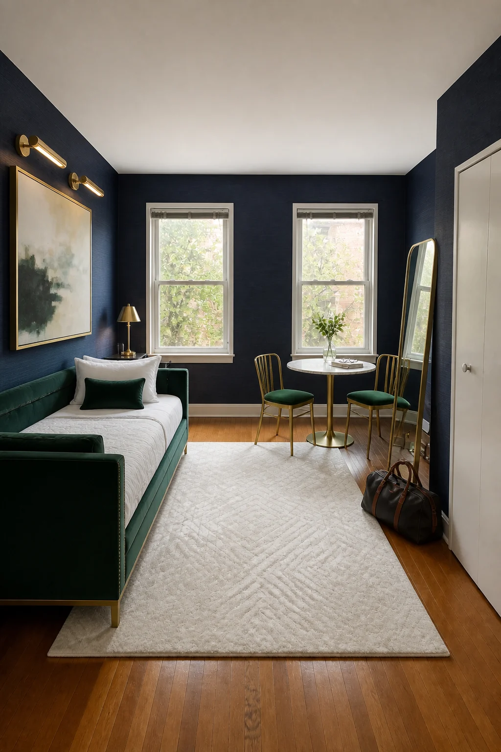 The same room styled as The Midlife Pied-&agrave;-Terre