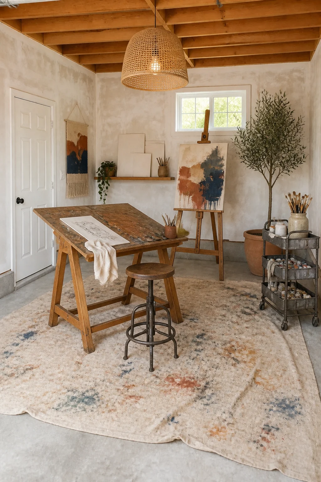 The same room styled as The Art Studio
