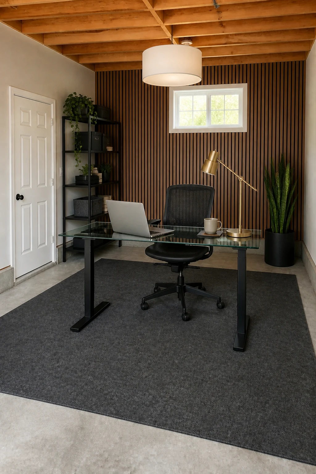 The same room styled as The Quiet Office