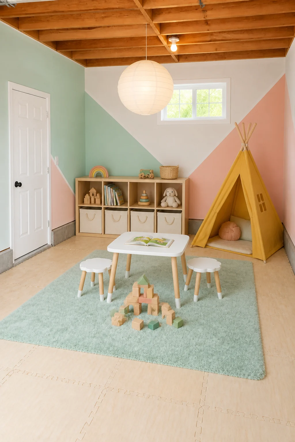 The same room styled as The Toddler Playroom