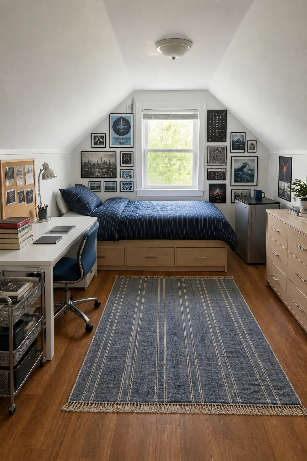 The same room styled as College Commuter