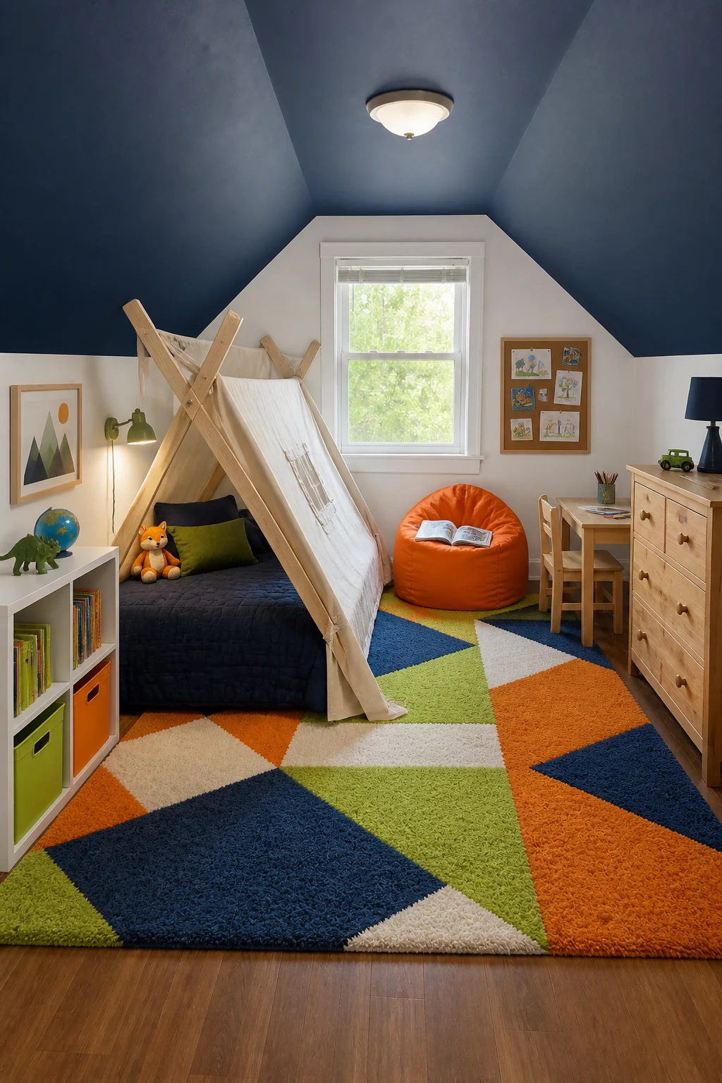 The same room styled as Adventure Kid