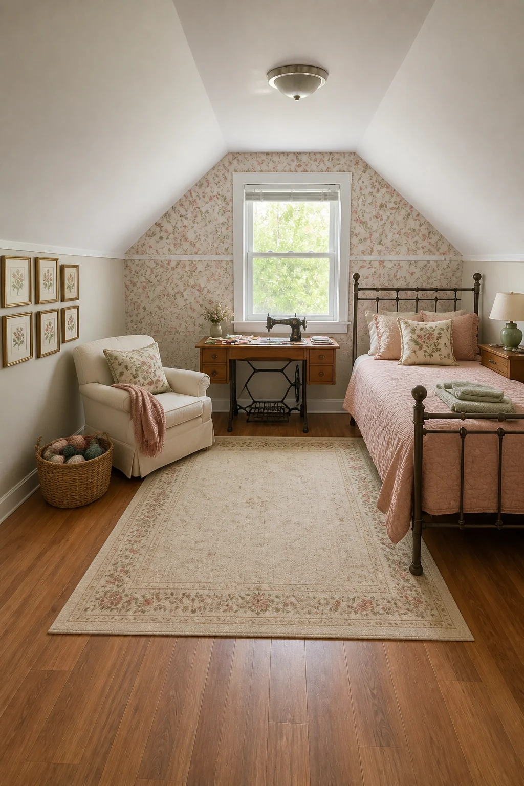 The same room styled as Guest & Hobby Room