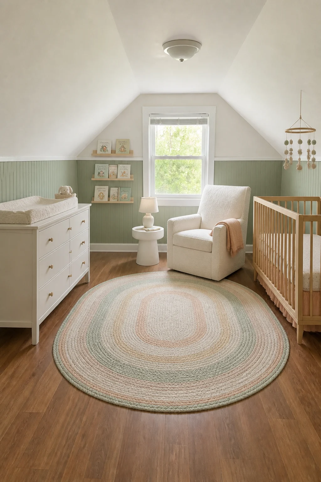 The same room styled as Infant Nursery