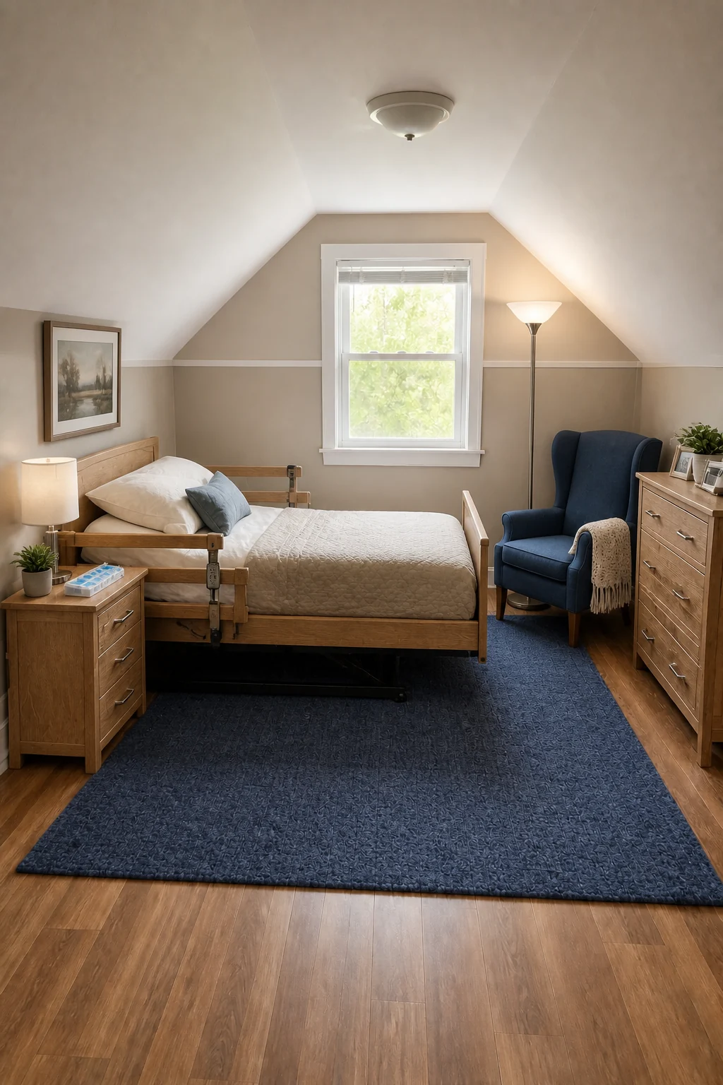 The same room styled as Multigenerational Suite