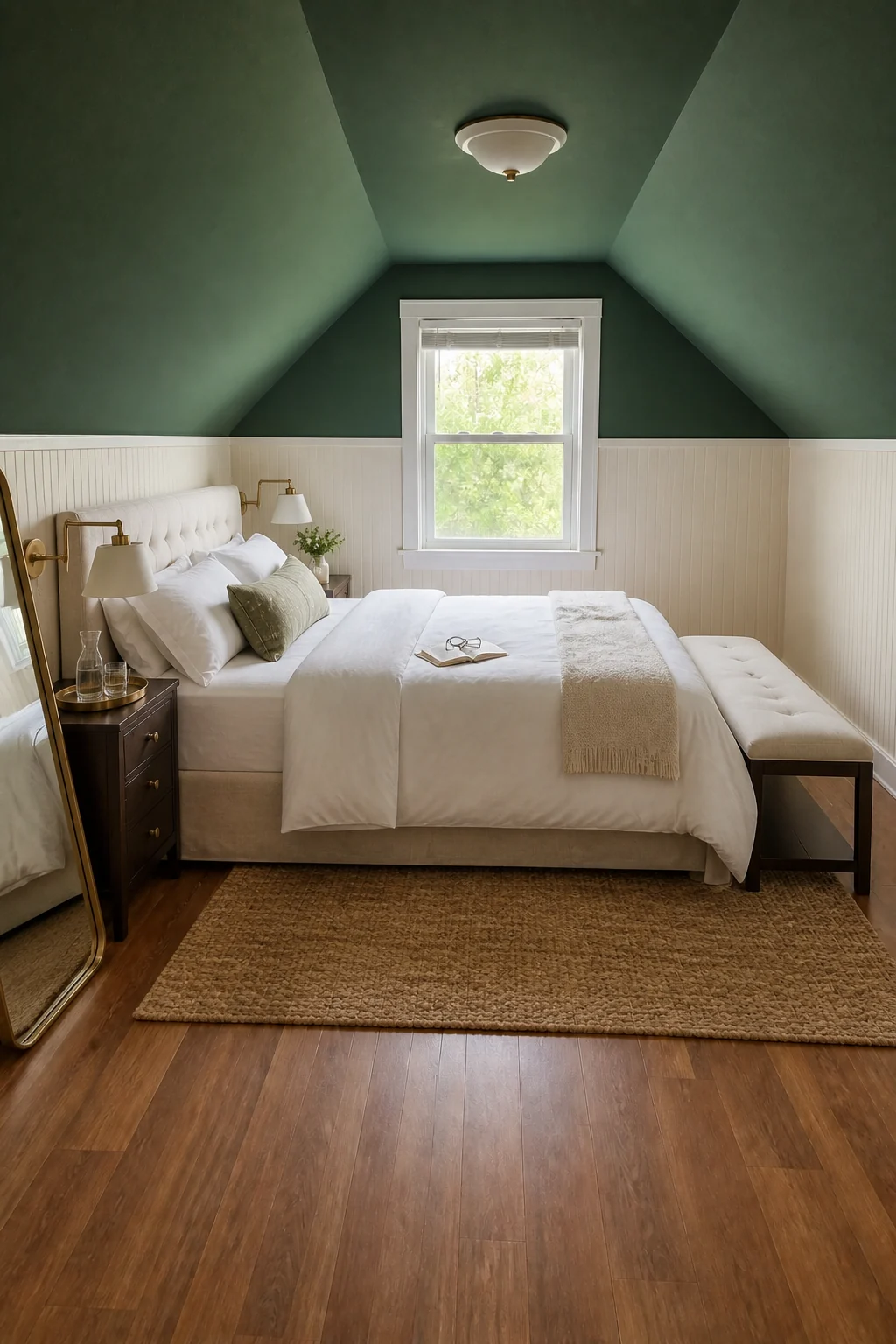 The same room styled as Primary Suite