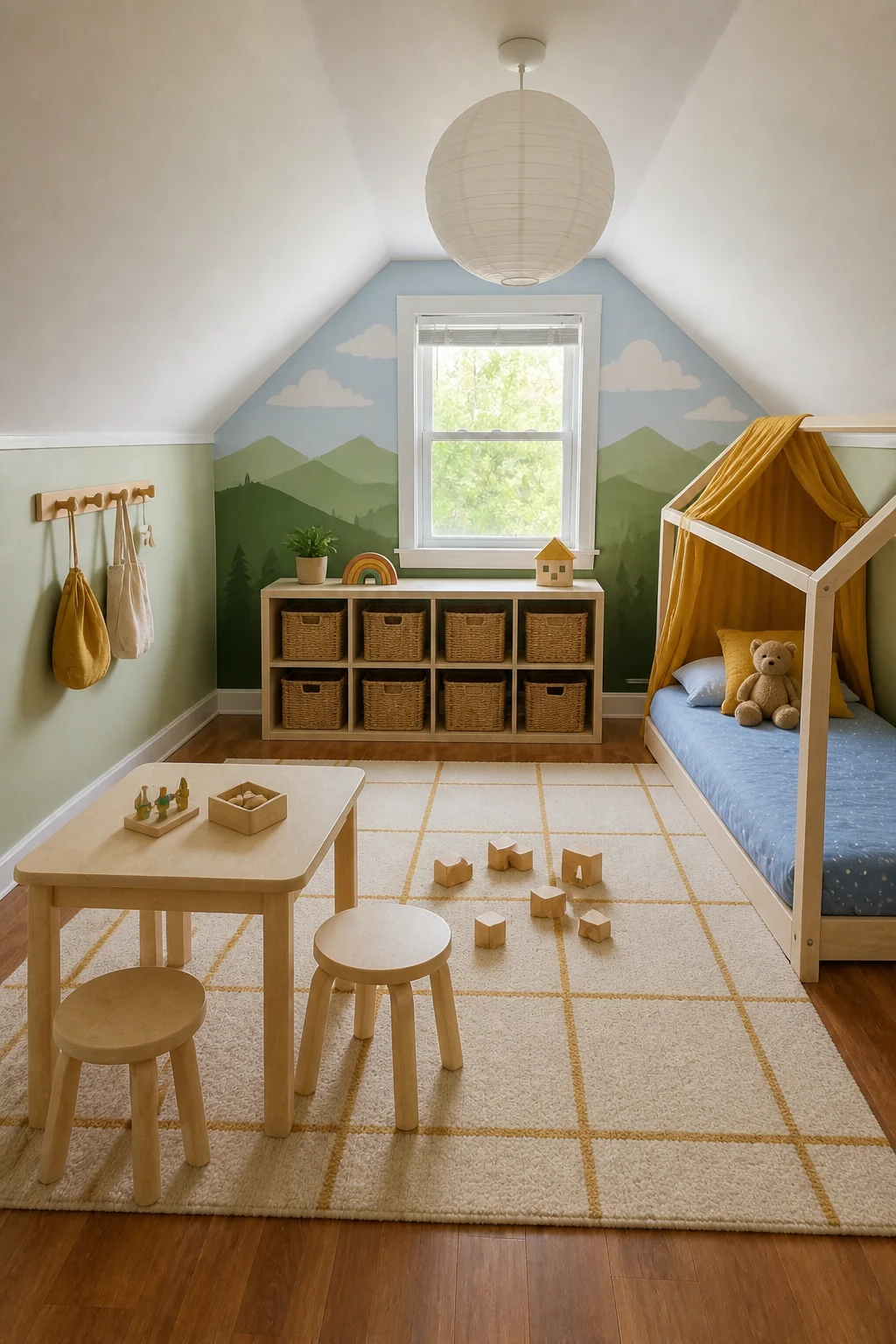 The same room styled as Toddler Play Room