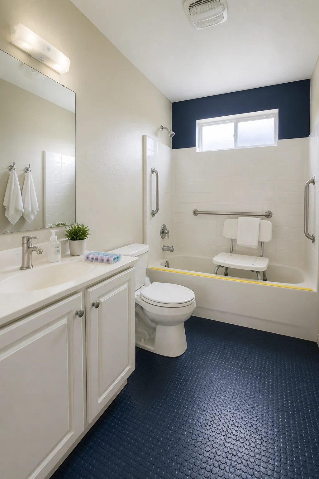 The same room styled as Aging In Place