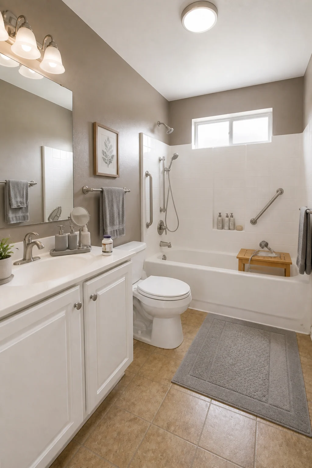 The same room styled as Multi-Generational